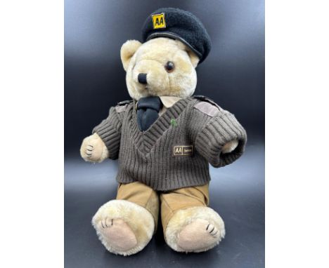 A vintage AA patrol teddy bear 