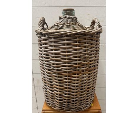 A vintage wicker Demi-John(H53cm)