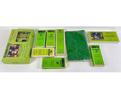 A collection of Subbuteo to include Newcastle, Wolves, Arsenal, Stoke City, table soccer and other items 