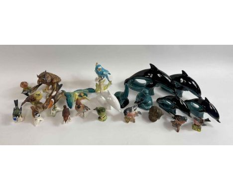 A collection of 20th century ceramic animals including Poole, Beswick, Goebel and others 