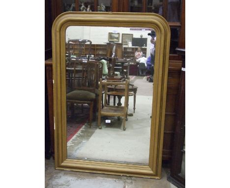 A rectangular gilt frame mirror, 136 x 94cm.