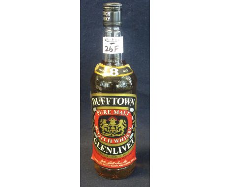 Dufftown Glenlivet pure malt Scotch whisky 8 years old, 75cl, 40% volume.(B.P. 24% incl. VAT) 