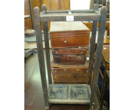 Early 20th Century oak umbrella and stick stand. (B.P. 24% incl. VAT) 