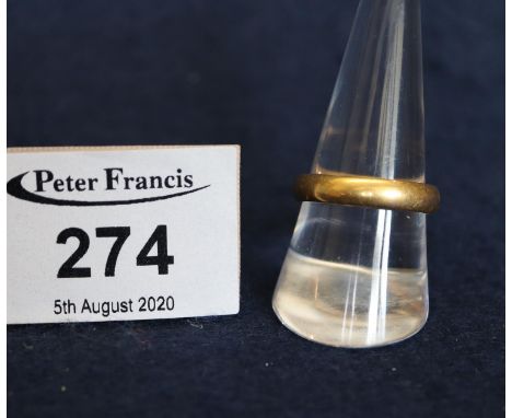 22ct gold ring, 7g approx. (B.P. 24% incl. VAT) 
