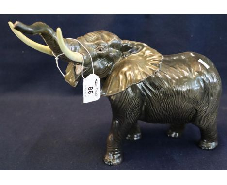 Beswick pottery African study of a roaring elephant. (B.P. 24% incl. VAT) 