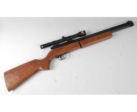 * A Japanese Sharp-Innova .22 under-lever air rifle, serial no. A 370788, with Japanese 4 x 28 scope, 89cm.Condition report: 