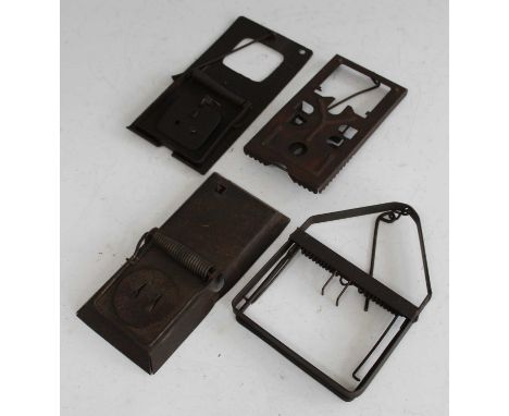 * A J R Williams 'Terror' rat trap, 20cm; together with a Gripper Simplex trap; and two other rat traps (4)Condition report: 