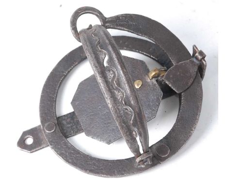 * An early 20th century Sidebotham pole trap, having 5" serrated domed jaws, the spring neck stamped Gamekeeper.Condition rep