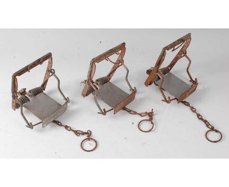 * A Mk IV Fenn spring trap, marked special to the tongue, together with two others. (3)Condition report: From ‘A Broad Collec