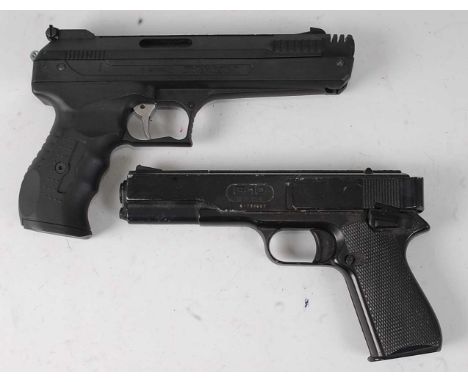 * A Beeman P17 .177 air pistol, serial no. 1123013, 23cm, together with a G10 Repeater .177 air pistol, serial no. 41232061, 