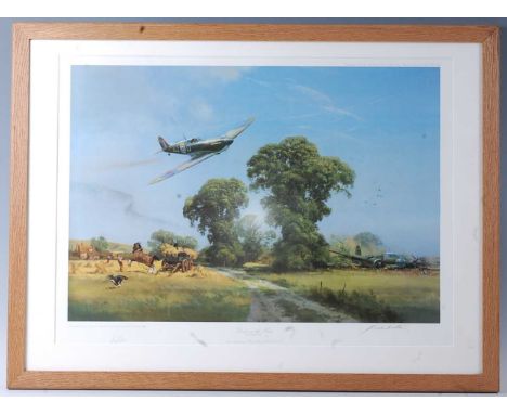 After Frank Wooton (1911-1998), Down on the farm Battle of Britain 1940, limited edition print no. 506, signed in pencil by t