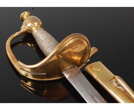 A 19th century Lifeguard's Officer's dress sword, the 80cm blade marked (faintly) to the forte Andrews Pall Mall, having a br