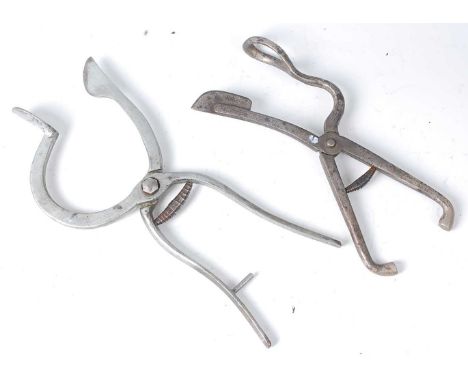 * An early 20th century Goose dispatcher of typical scissor action, marked to the arm Cope &amp; Cope Ltd, Reading, England, 