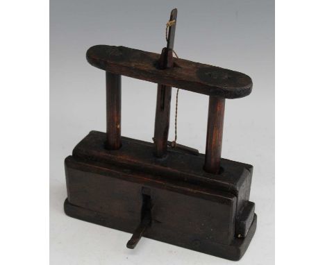 * Attributed to Boulton &amp; Paul of Norwich - a Norfolk stained pine dead-fall trap, w.27cmCondition report: From ‘A Broad 