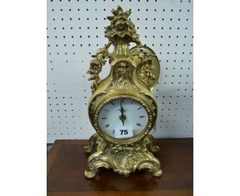 Robert Grant of London Brass Mantel clock of foliate decoration 