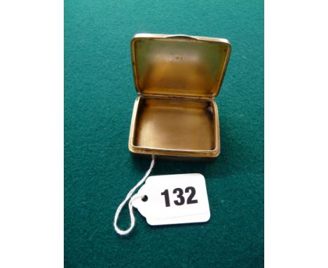 Asprey of London hinged Silver snuff box Birmingham 1916 with gilded lining 58g total weight 