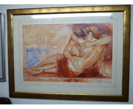 Chekirov; large poster print of a embrace, limited edition print 1235 of 3999, 90 x 58cm