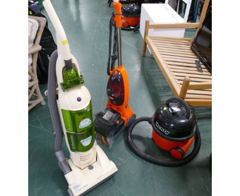 Vax carpet cleaner, Electrolux Velocity Pet Lover vacuum and Henry vacuum