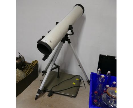 Vintage Panasonic electric typewriter and telescope