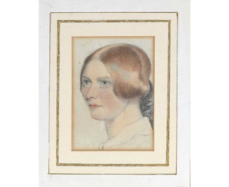 William Mulready R.A. (Irish, 1786-1863), portrait of a young lady, bust-length with auburn hair in a centre parting, coloure