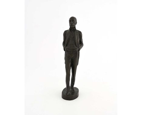 Arthur Imanuel Loewental, a bronze figure, 1905, modelled as a full length standing man, signed in the cast, 29cm high