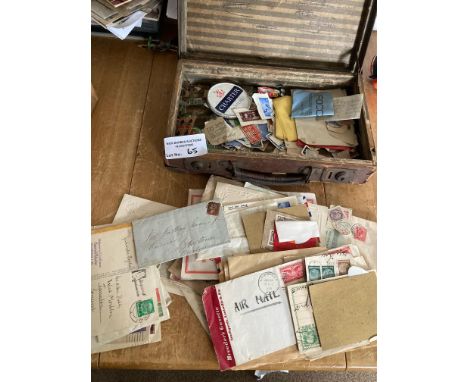 Stamps : Vintage case full of various covers, loose stamps etc - needs full investigation