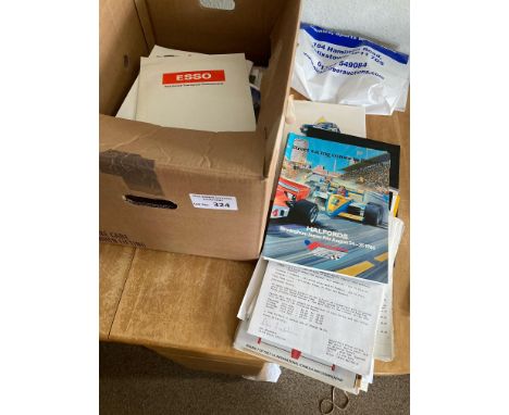 Motor Racing : Large box of Motor Racing press kits inc Super Prix, Vauxhall Sport, Touring Cars etc - heavy box