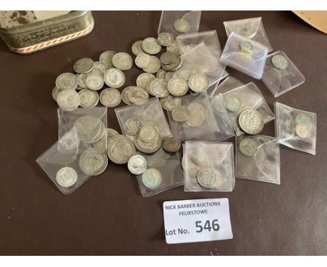 Collectables : Coins - GB silver mostly smaller denomination but in fine condition QV onwards - approx weight 400 grams