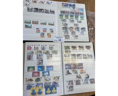 Stamps : Two stockbooks of decimal mint GB  stamps including some first class stamps with a total usable postage of £336.15