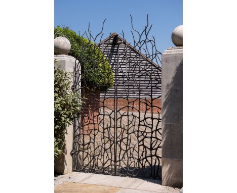 ▲ Simon AllisonCourtyard Gates 225cm high by 136cm wide each gate panel 68cm wide  Lots 52-109 are from a private UK collecti