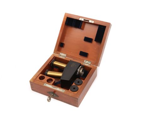 A Zeiss Jug Handle Microscope Binocular Body,  German, C.1900, signed to the body tube 'CARL ZEISS JENA, Nr.247' finished in 