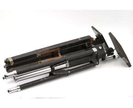 A Black Wooden Gandolfi Tripod, together with a Kodak Compact Stand Model 2 (2)