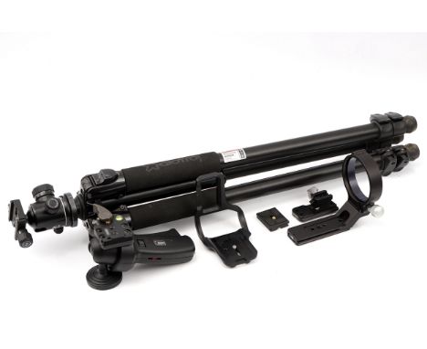 A Gittos Professional MTL3271B Tripod, together with two heads, in maker's case