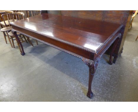 A Chippendale Revival mahogany dining table 