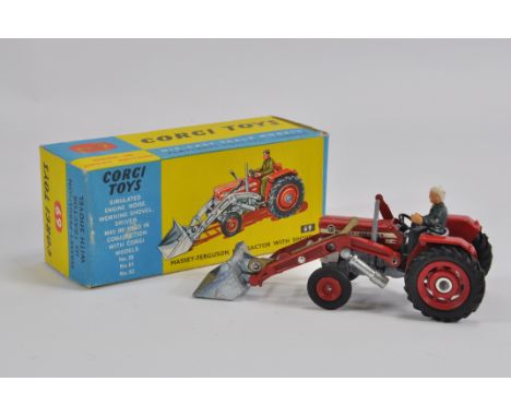 Corgi No. 69 Massey Ferguson 165 Tractor with Front Shovel. NM to M in VG to E Box.