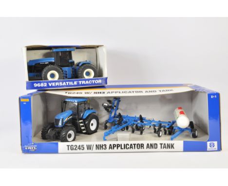 Ertl 1/32 New Holland TG245 with Ammonia Applicator and Tank plus New Holland 9682 Versatile Tractor. M in VG Boxes. (2)