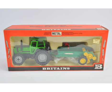 Britains 1/32 Deutz DX110 Tractor with Manure Spreader Set. M in VG Box.