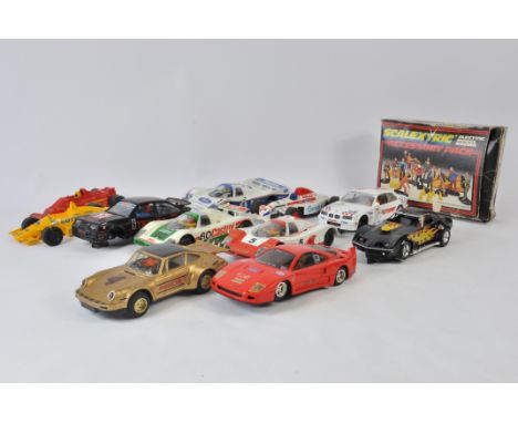 Group of untested Scalextric Cars. Generally F to G. Some are Spares or Repair. (12)