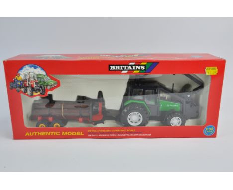 Britains 1/32 Valmet 805 (green) tractor with Forestry Trailer Set. M in E Box. Great Example.