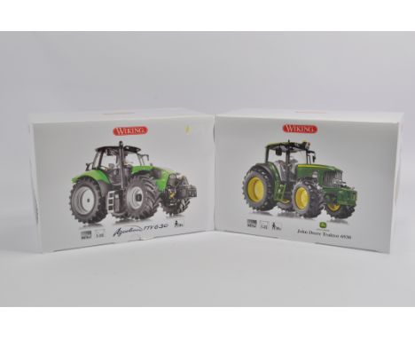 Wiking 1/32 Deutz Agrotron TTV Tractor plus John Deere 6930. Both M in E Boxes. (2)