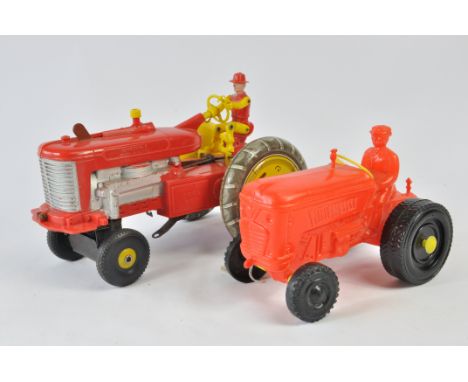 Duo of unusual Tractor Toys including Marx Tricky Tommy and Irwin Blown plastic issue. Generally G. 