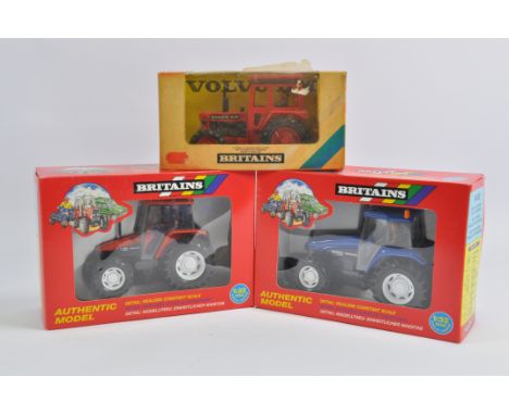 Britains 1/32 New Holland L85 (Rare Version in Light Orange), New Holland 8560 (Rare Version with no Engine Detail) and Volvo