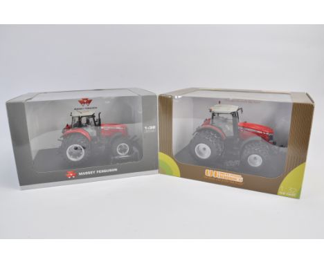 Universal Hobbies Massey Ferguson 7499 Tractor with Duals plus MF8690 with duals. VG in Boxes. (2)