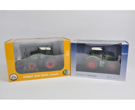 Universal Hobbies Fendt 820 Tractor with Duals Limited Edition plus Fendt 724. Both E in G Boxes. (2)