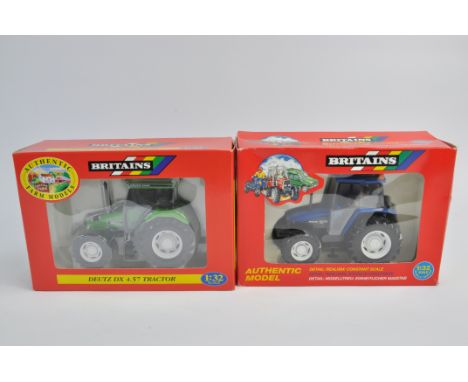 Britains Deutz 4.57 Tractor plus New Holland 6635. Both M in VG Boxes. (2)