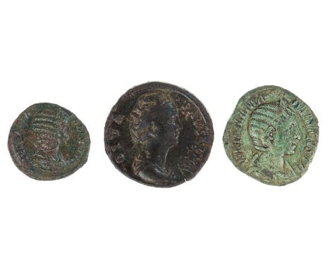 Roman - Diva Fuastina (wife of Antoninius Pius) AE Sestertius (Mint of Rome AD 147) R / Consecratio, Vesta Stg.L.  GF (Scarce
