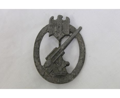 Nazi Army Flak badge with pin backing