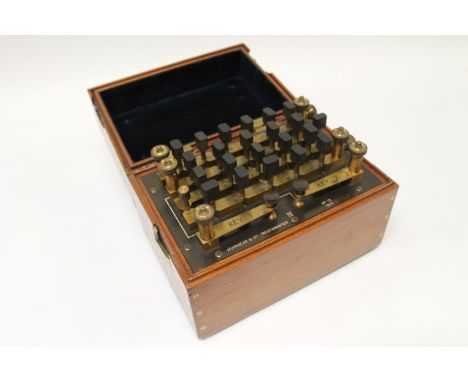 Edwardian British Military telegraph signalling instrument by Muirhead & Co. Westminster, marked - 'NO 13. 1907.  Manganin St