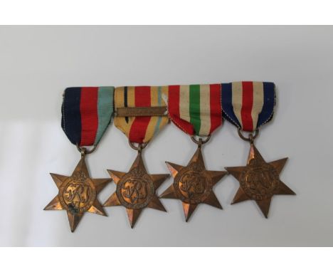 Second World War medal group, comprising 1939 - 1945 Star, Africa Star with 8th Army clasp, Italy Star and France and Germany