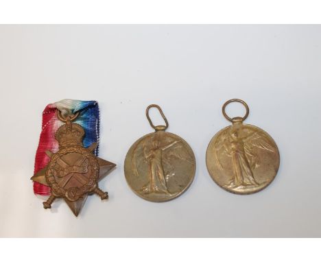 First World War medals - 1914 - 1915 Star, named to No. 262 GNR. NAWAB. FTR. GARR. ARTY., together with two Victory medals, n